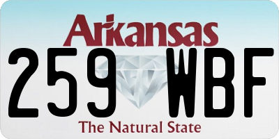 AR license plate 259WBF