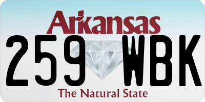 AR license plate 259WBK