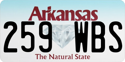 AR license plate 259WBS