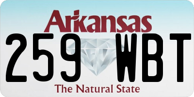 AR license plate 259WBT