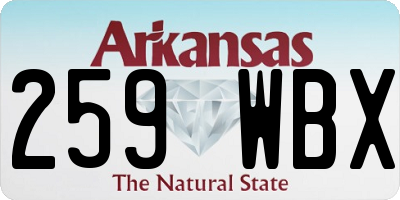 AR license plate 259WBX