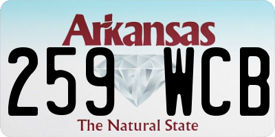 AR license plate 259WCB