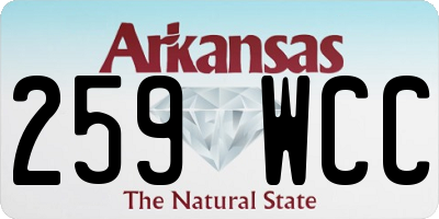 AR license plate 259WCC
