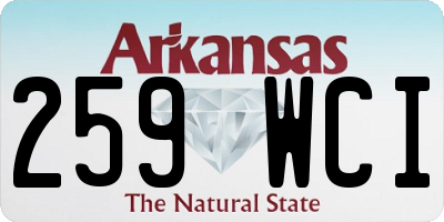 AR license plate 259WCI