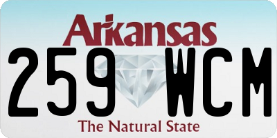 AR license plate 259WCM