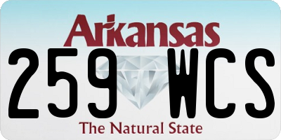 AR license plate 259WCS