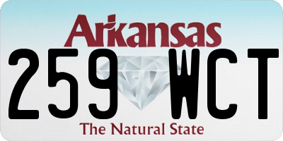 AR license plate 259WCT
