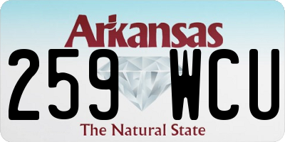 AR license plate 259WCU