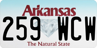 AR license plate 259WCW