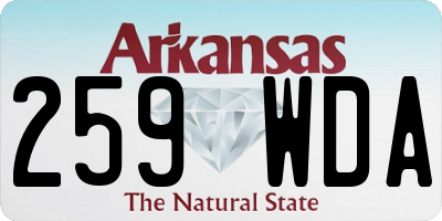 AR license plate 259WDA