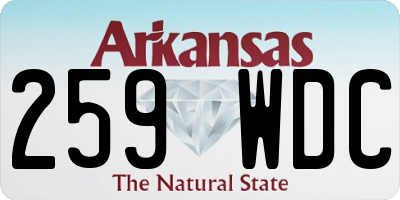 AR license plate 259WDC