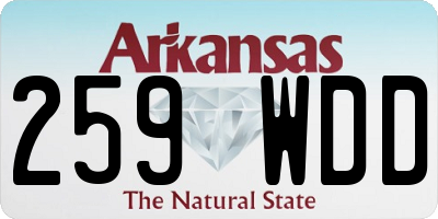 AR license plate 259WDD