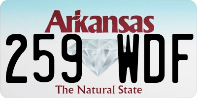 AR license plate 259WDF