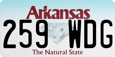 AR license plate 259WDG