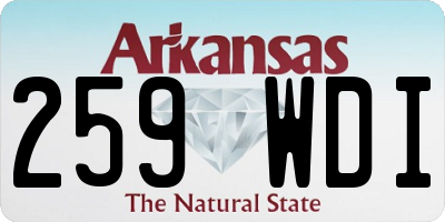 AR license plate 259WDI