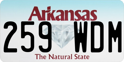 AR license plate 259WDM