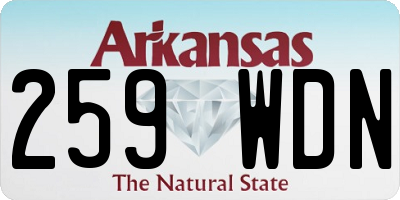 AR license plate 259WDN