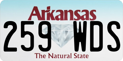 AR license plate 259WDS