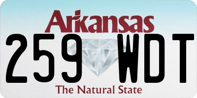 AR license plate 259WDT