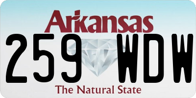 AR license plate 259WDW