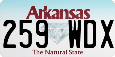 AR license plate 259WDX