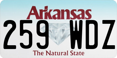 AR license plate 259WDZ