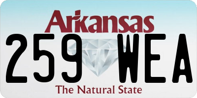 AR license plate 259WEA