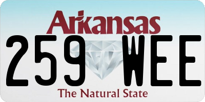 AR license plate 259WEE