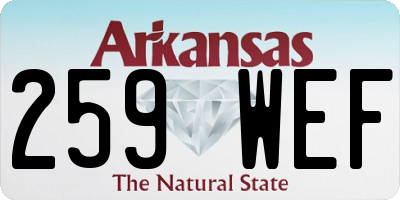 AR license plate 259WEF