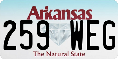 AR license plate 259WEG