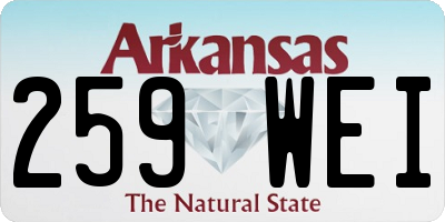 AR license plate 259WEI