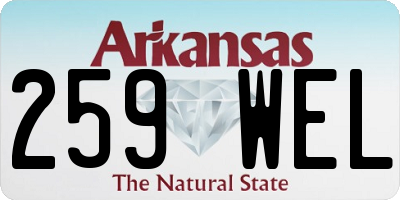 AR license plate 259WEL