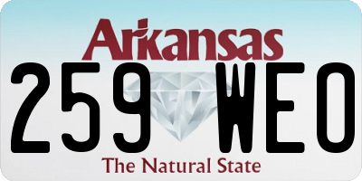 AR license plate 259WEO