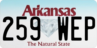 AR license plate 259WEP