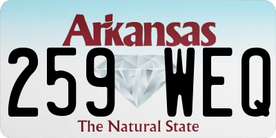 AR license plate 259WEQ