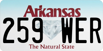 AR license plate 259WER