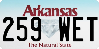 AR license plate 259WET