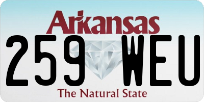 AR license plate 259WEU