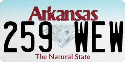 AR license plate 259WEW