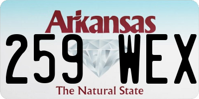 AR license plate 259WEX