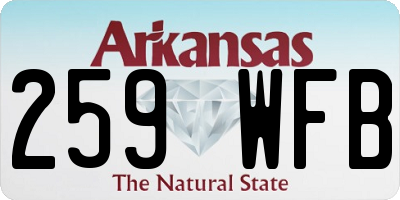 AR license plate 259WFB