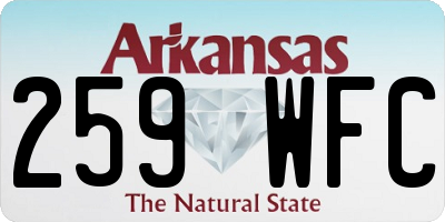 AR license plate 259WFC
