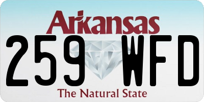 AR license plate 259WFD