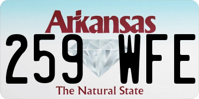 AR license plate 259WFE