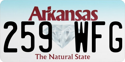 AR license plate 259WFG