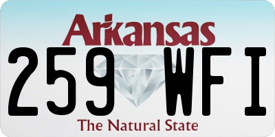 AR license plate 259WFI