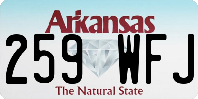AR license plate 259WFJ