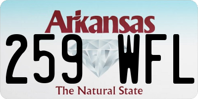 AR license plate 259WFL