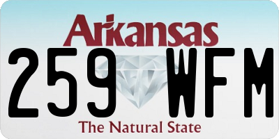 AR license plate 259WFM