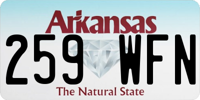 AR license plate 259WFN